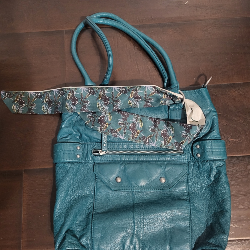 Mossimo Supply Co. Teal Tote Bag with Strap - Picture 2 of 5